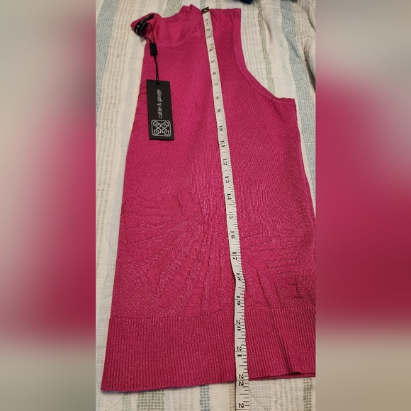 Cable & Gauge Top Large Pink - Picture 7 of 7